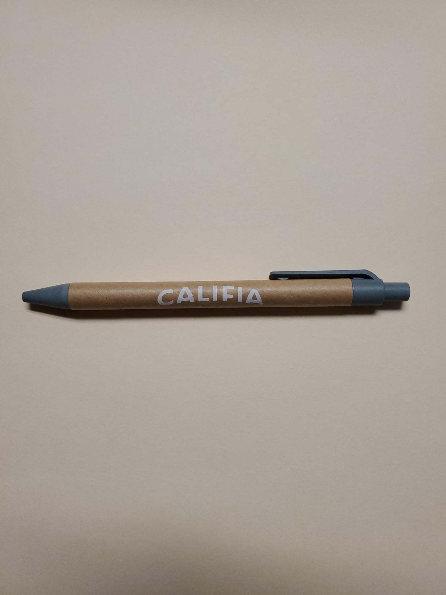 ECO Bamboo/grey pen with logo