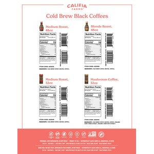 Cold Brew Pure Black Coffee Sell Sheet #S6