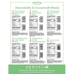 Plant Milks, Almondmilk and Coconutmilk Blends Sell Sheet #S10