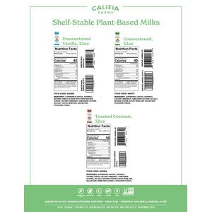 Shelf Stable Plant Based Milks Sell Sheet #S12